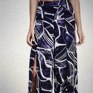 La Blanca Resort wear palazzo split wide leg lounge pants- SM